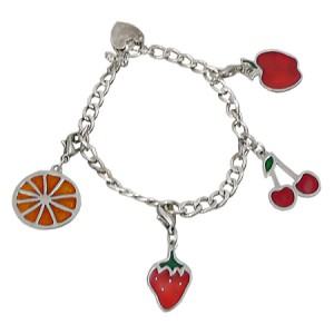 braccialetto con charms a frutti colorati