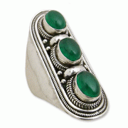 anello-a-sella-nepalese-argento-agata-verde