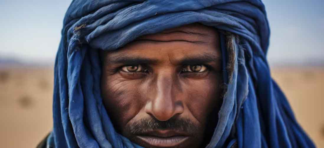 uomini blu tuareg gioielli