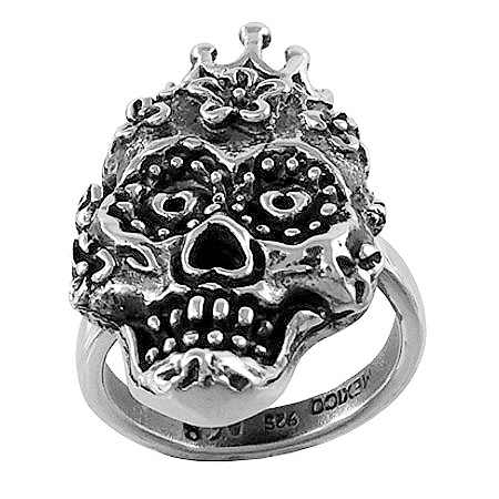 gioielli dia de los muertos – anello calavera