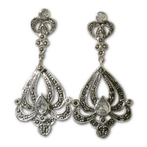 orecchini vintage con cristallo di rocca earrings