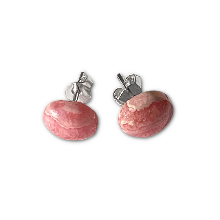 rhodochrosite stud earrings