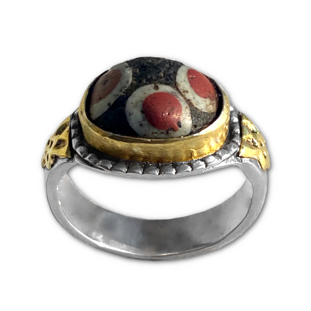 ethnic ring gabri bead