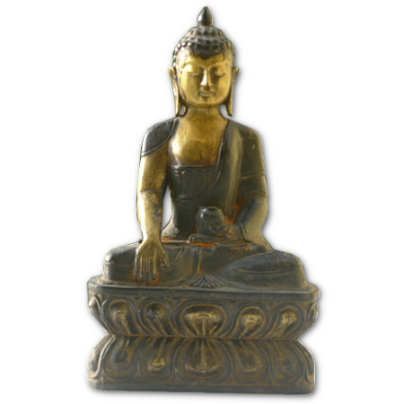 Budda statua legno Tibet