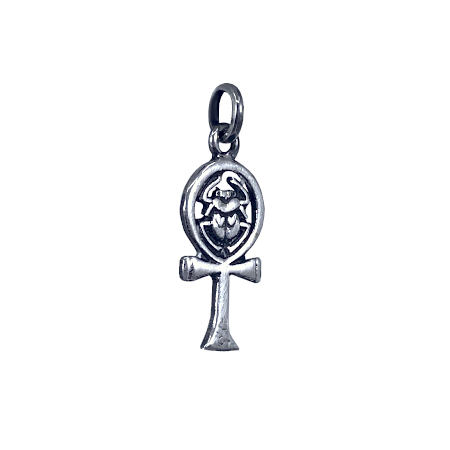 croce ankh con scarabeo