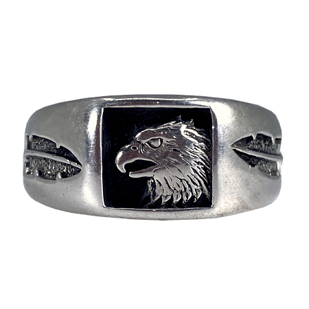 anello argento uomo con aquila