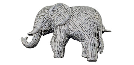 spilla in argento elefante